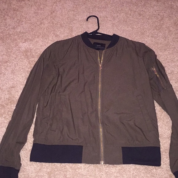 Zara Jackets & Coats Dark Green Bomber Jacket Poshmark